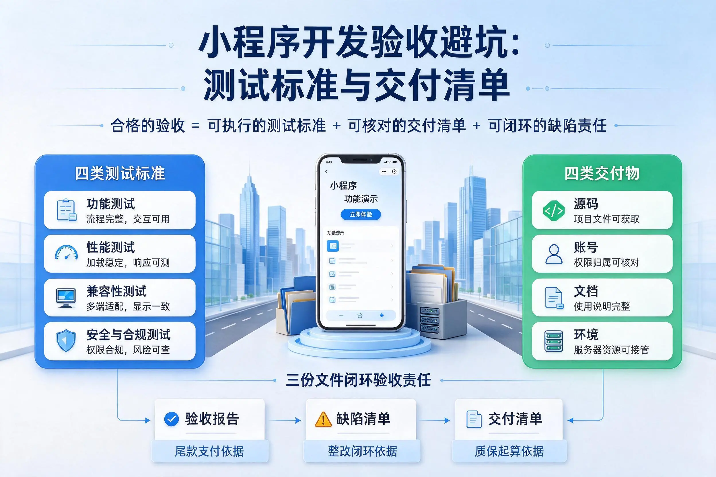 揭阳小程序开发验收避坑:测试标准与交付清单