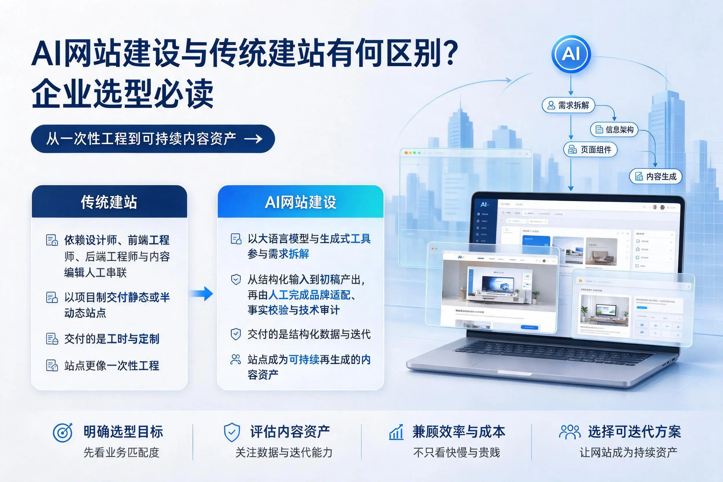 AI网站建设与传统建站有何区别？揭阳企业选型必读