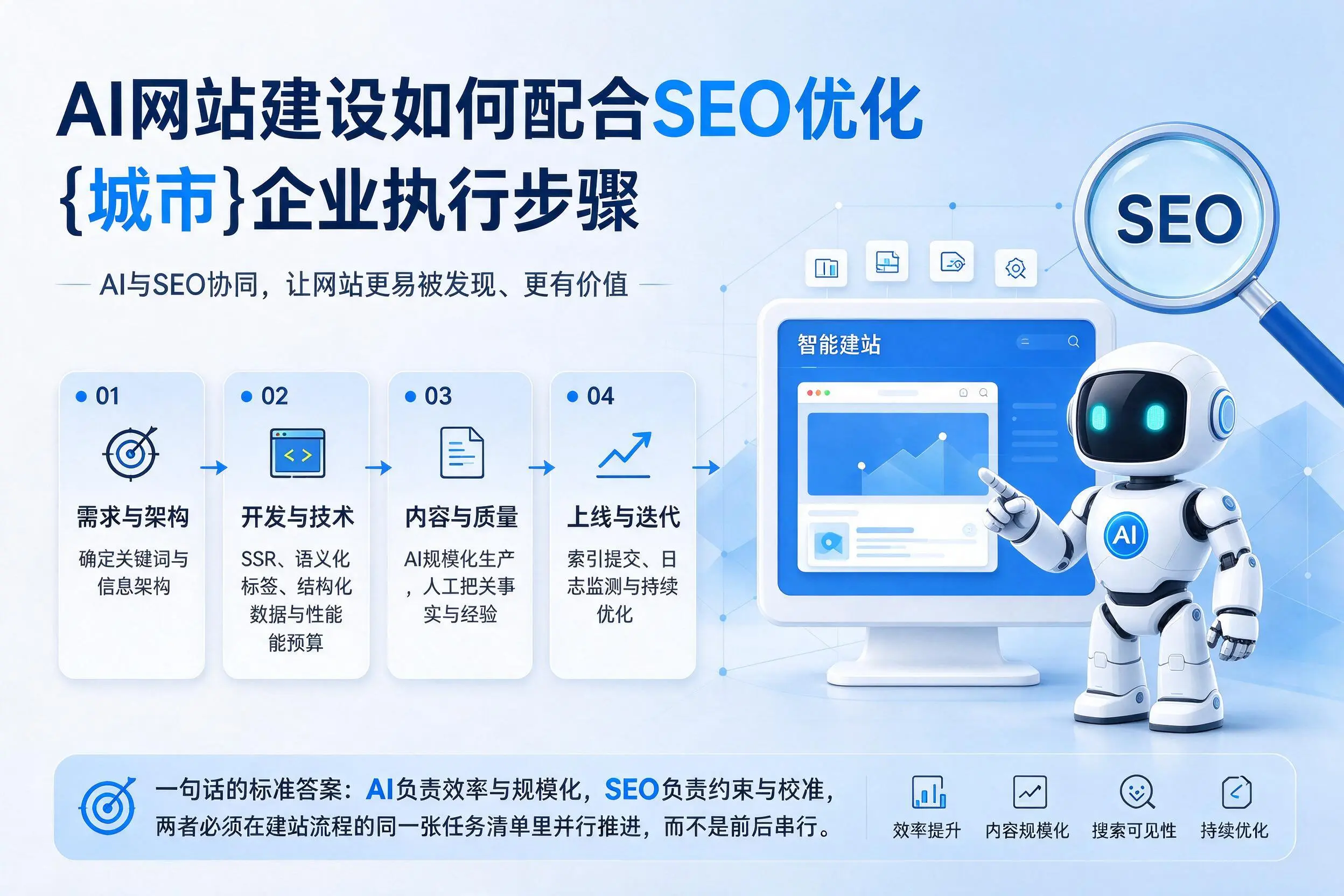 AI网站建设如何配合SEO优化,揭阳企业执行步骤