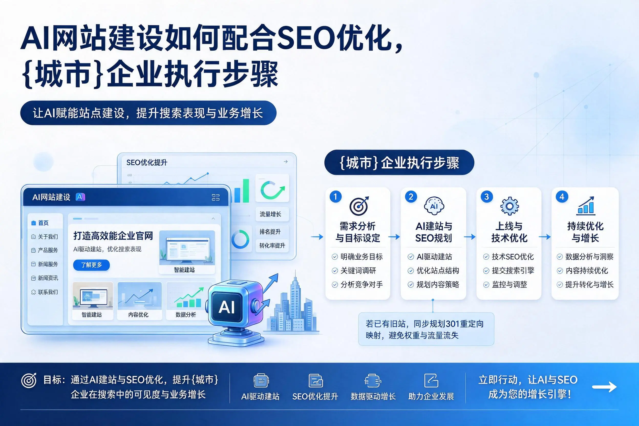 AI网站建设如何配合SEO优化,揭阳企业执行步骤