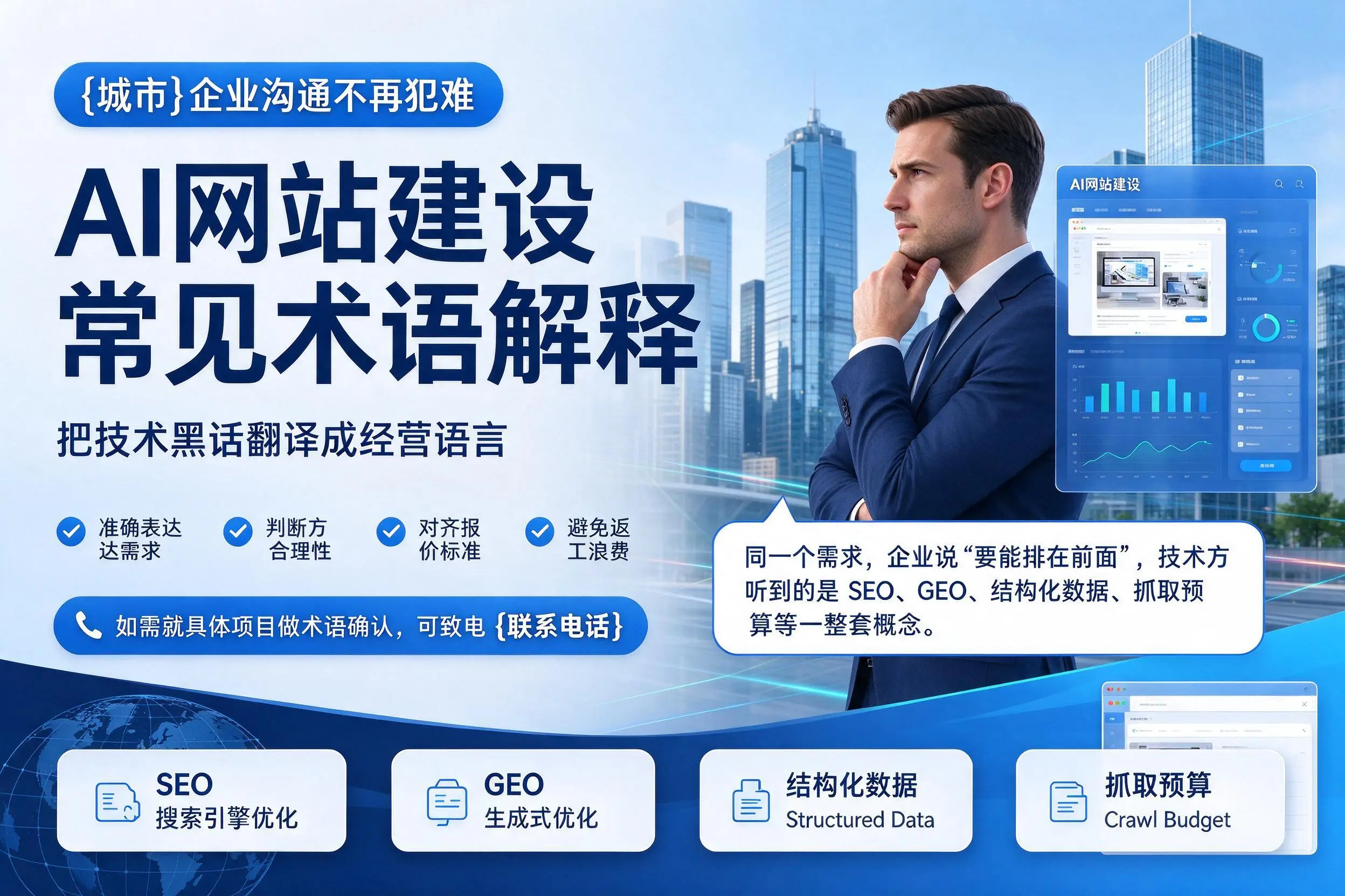 AI网站建设常见术语解释，揭阳企业沟通不再犯难