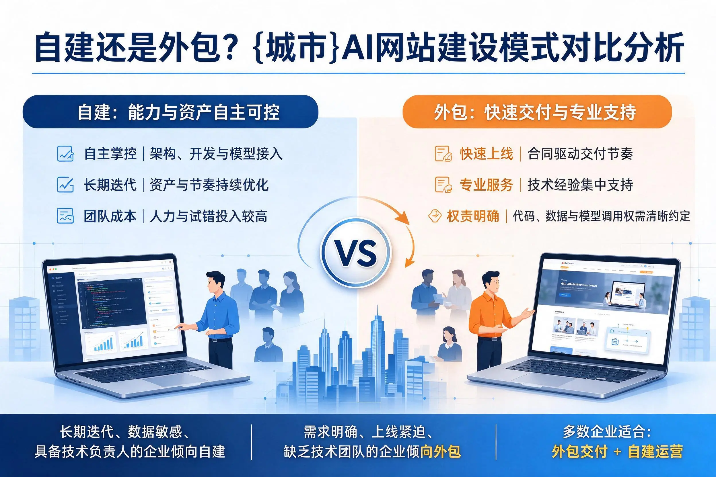自建还是外包？揭阳AI网站建设模式对比分析